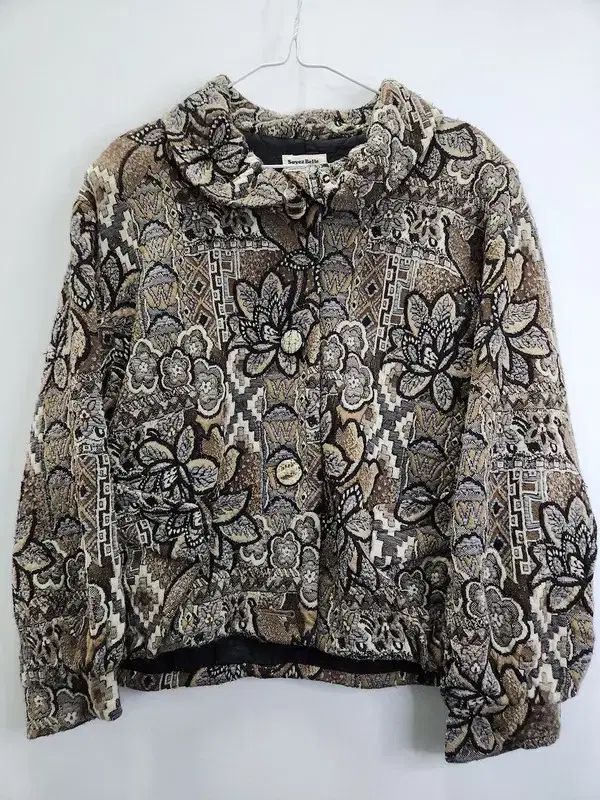 JPN 森ガール ヴィンテージ アバンギャルド フラワー 刺繍 キルティング ジャケット F