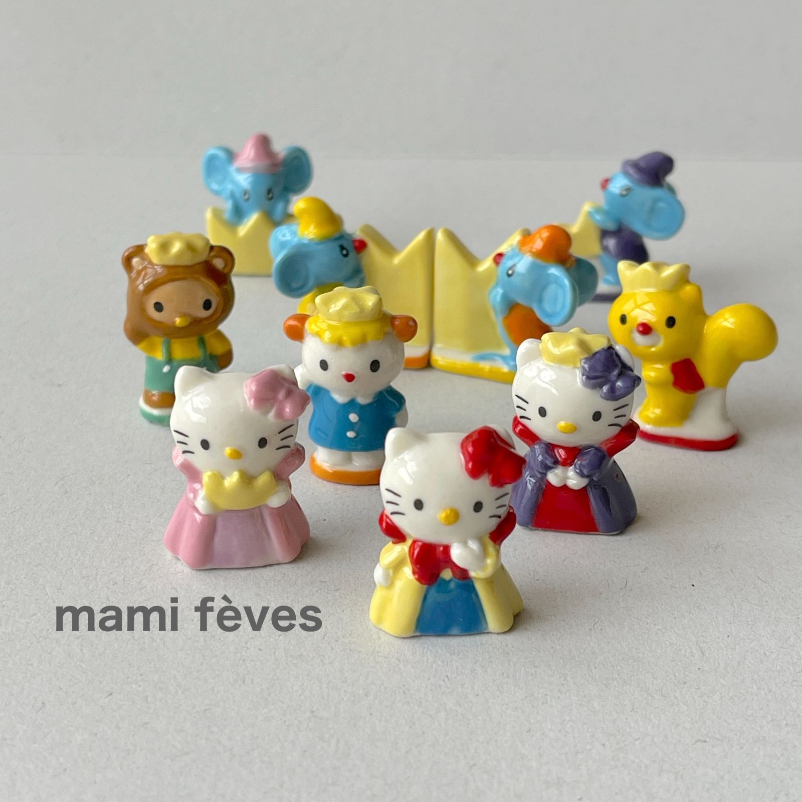 フェーブ　キティちゃんファミリー　フェーヴ　フランス製　陶器フィギュア キティジャパン 希少 ハローキティ フェーブ フェーヴ フランス