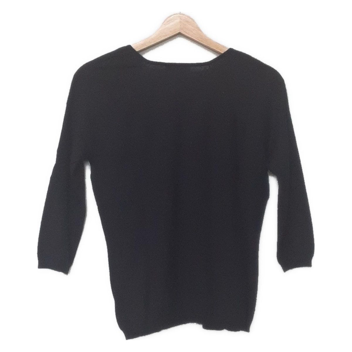 CELINE セリーヌ 七分袖セーター サイズM レディース - ダークネイビー Vネック カシミヤ