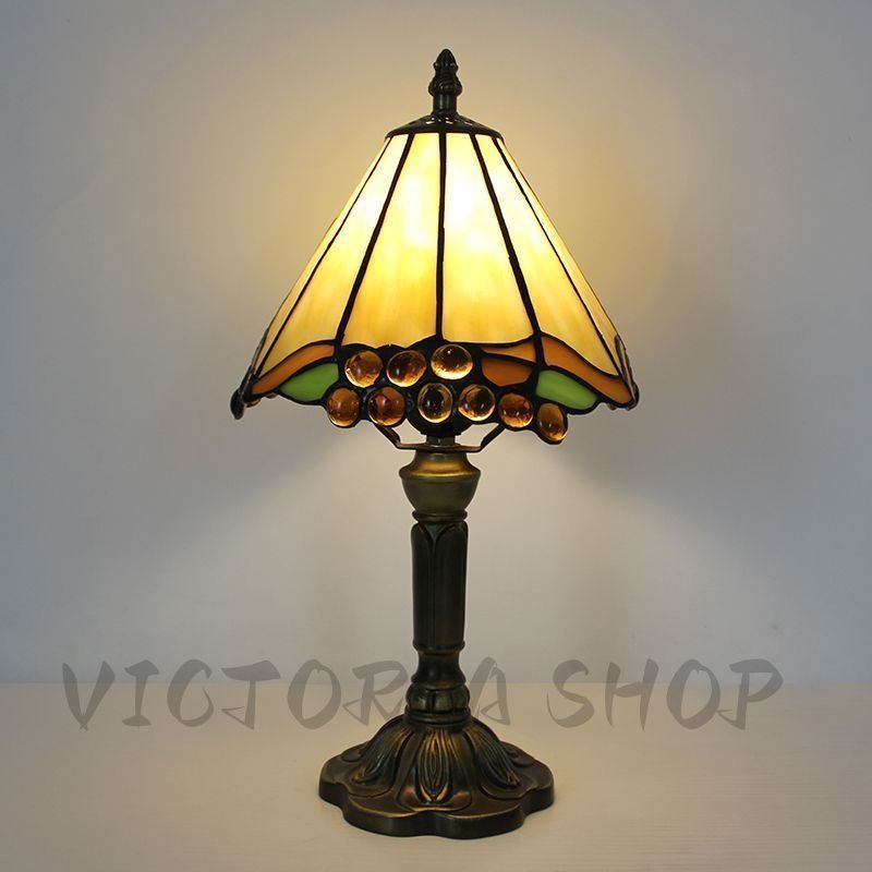 LEDテーブルランプ ステンドグラス 照明クラシック ヨーロッパ 手作り