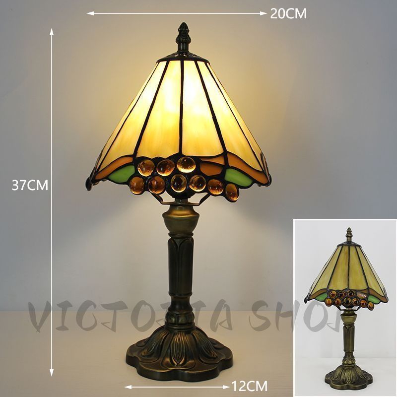 LEDテーブルランプ ステンドグラス 照明クラシック ヨーロッパ 手作り