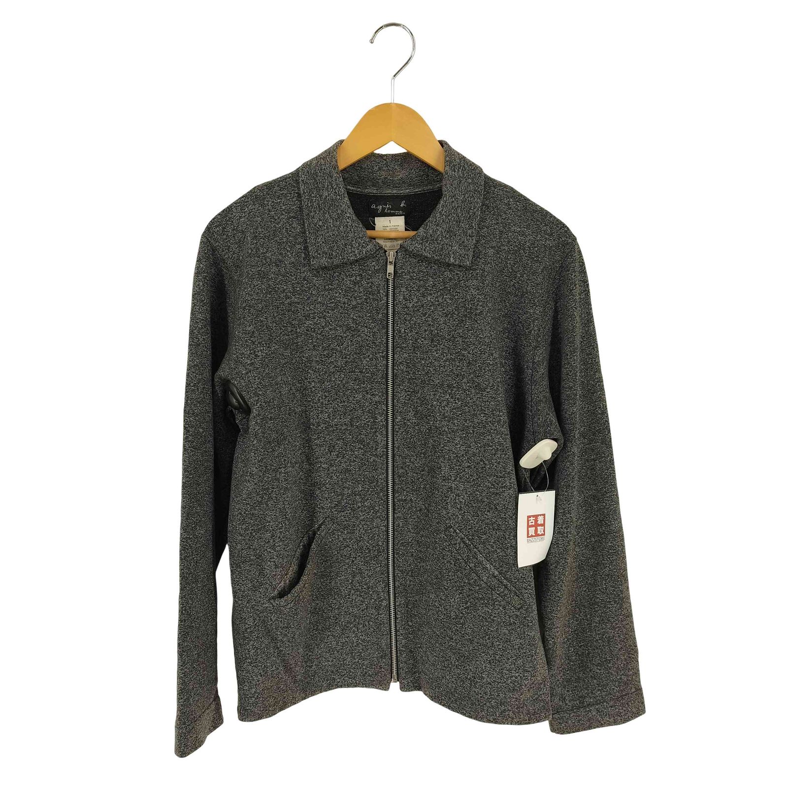 アニエスベーオム Agnes b.homme 90S フランス製 ジップアップ ニット