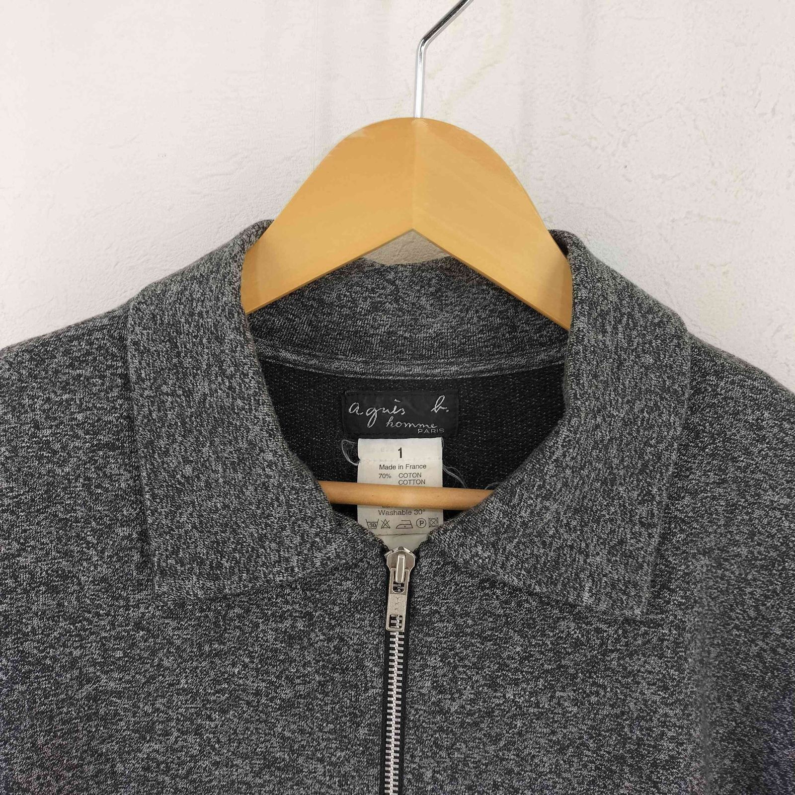 アニエスベーオム Agnes b.homme 90S フランス製 ジップアップ ニット