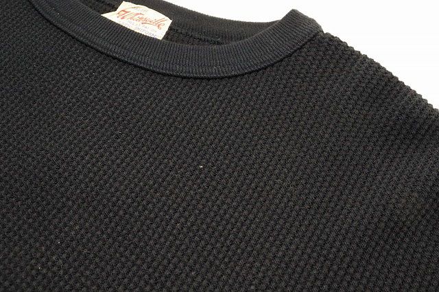 ホワイツビル WHITESVILLE THERMAL T-SHIRT BLACK XL WV69422 サーマル