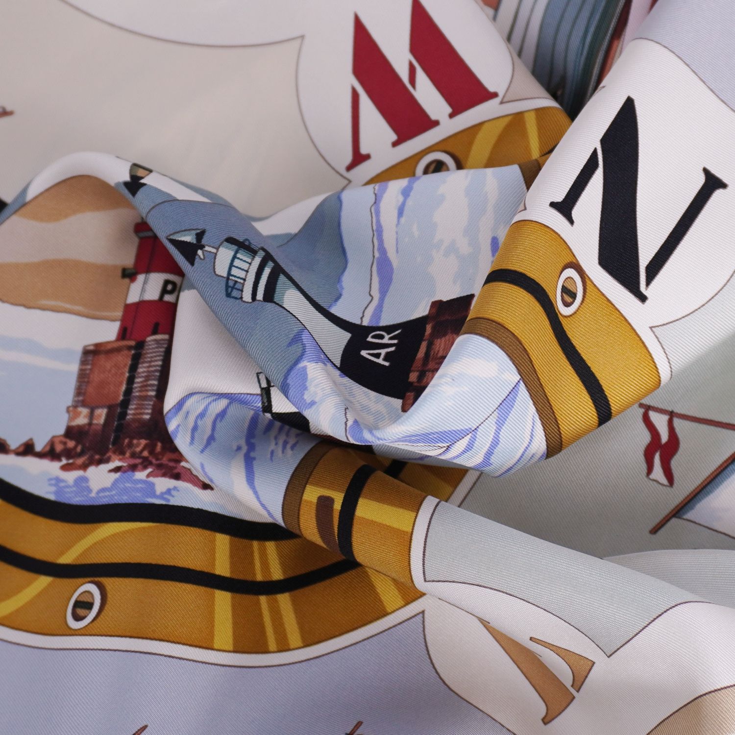 美品 エルメス HERMES マルジェラ期 シャツ ブラウス 長袖 シルク BE
