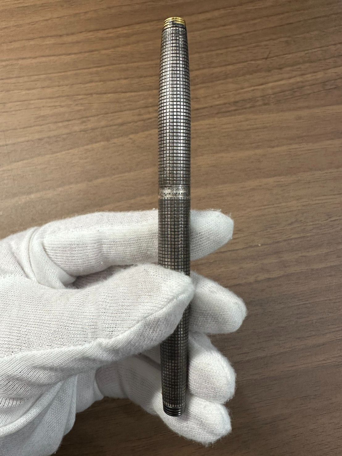 品 入荷 PARKER 75 シズレ 万年筆 カナダ製 14 K XF 細字 スターリングシルバー