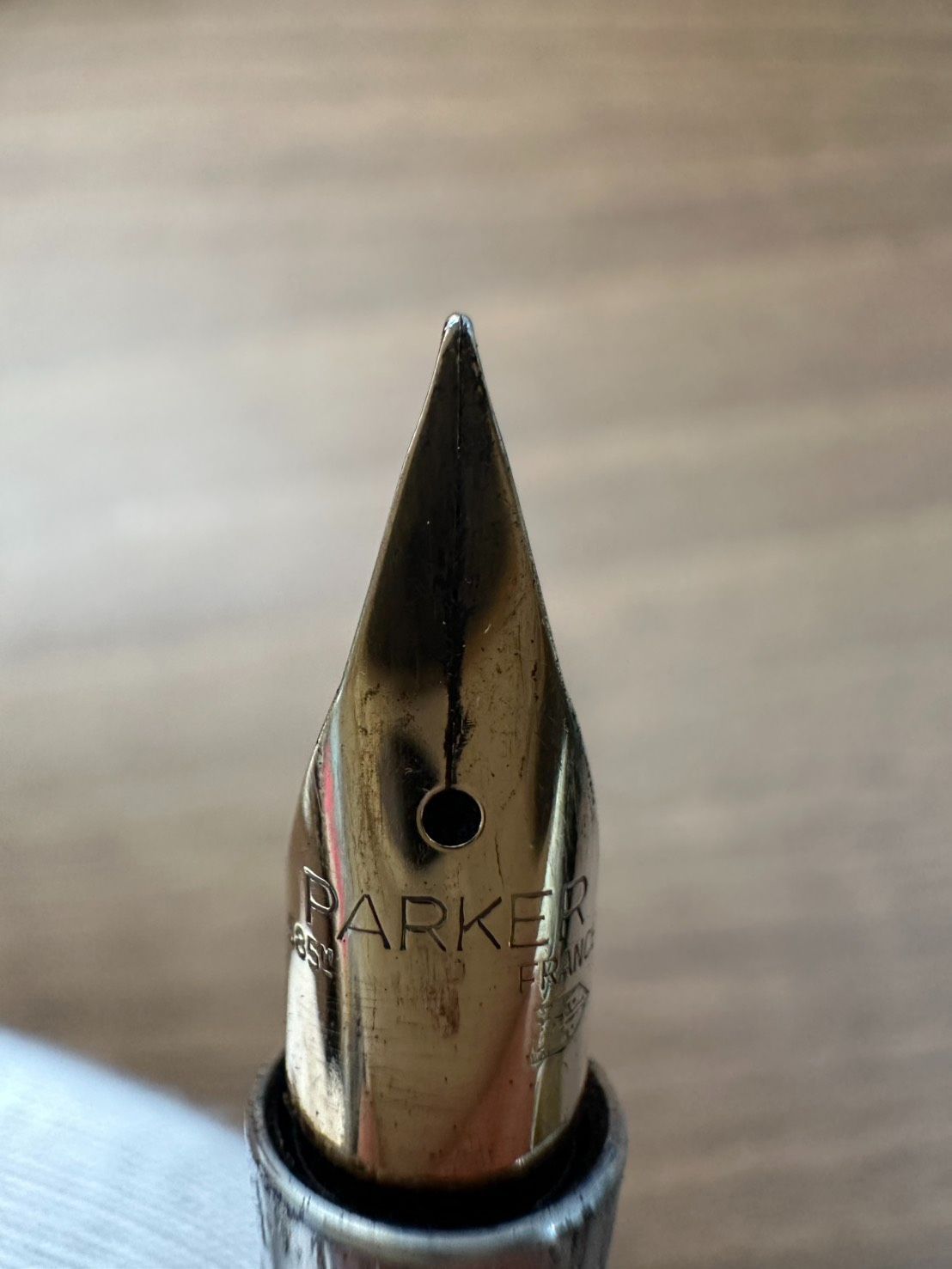 品 入荷 PARKER 75 シズレ 万年筆 カナダ製 14 K XF 細字 スターリングシルバー