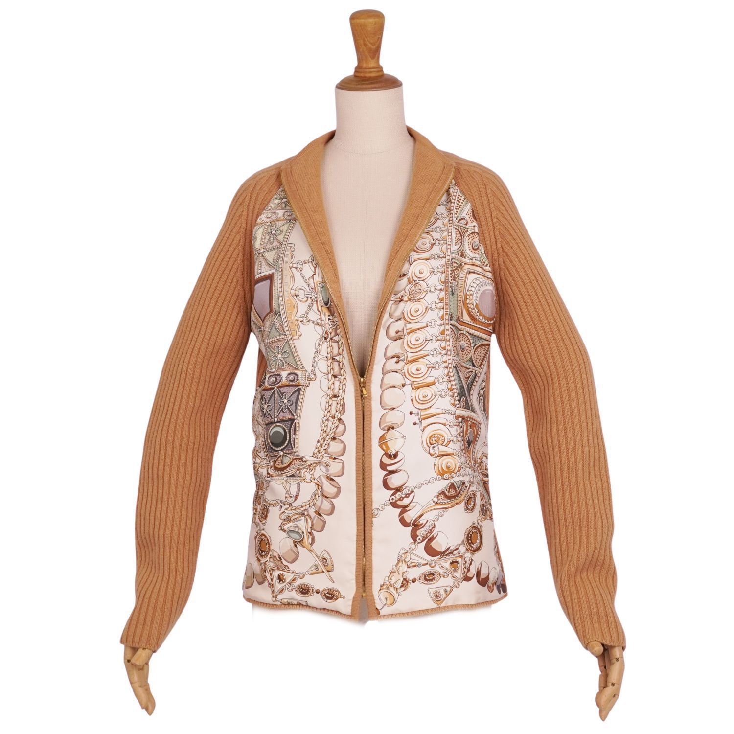 【希少】HERMES エルメス　マルジェラ期　カーディガン シルク　L 美品 エルメス HERMES マルジェラ期 ニット カーディガン ジップアップ