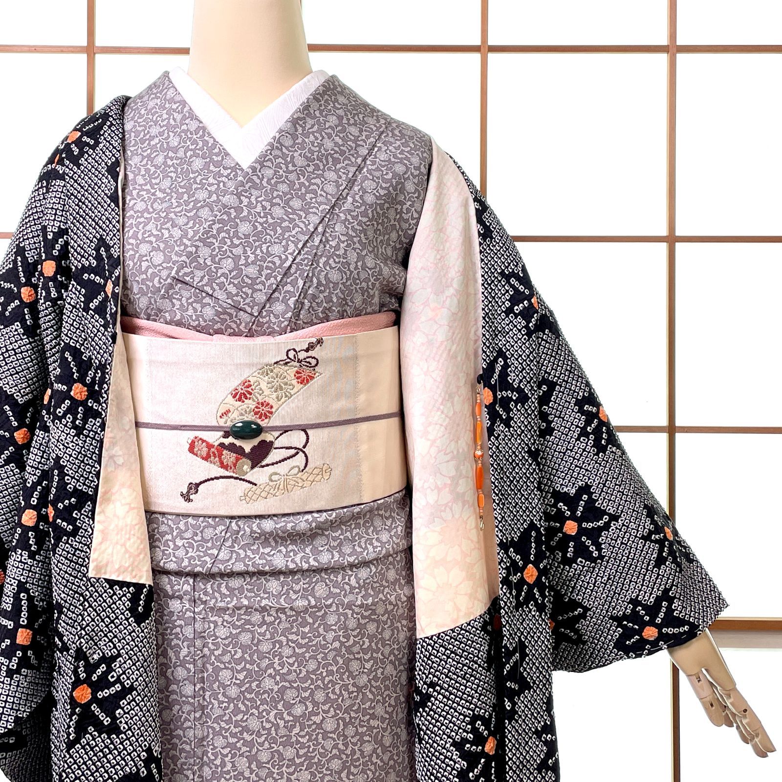 羽織紐付き 手縫い