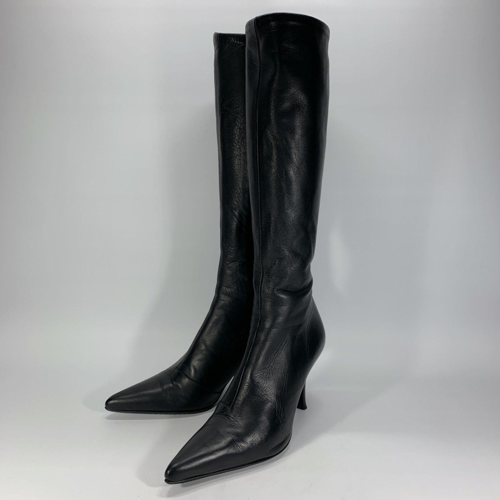 美品◯ DIANA ダイアナ ロングブーツ ブラック ポインテッドトゥ