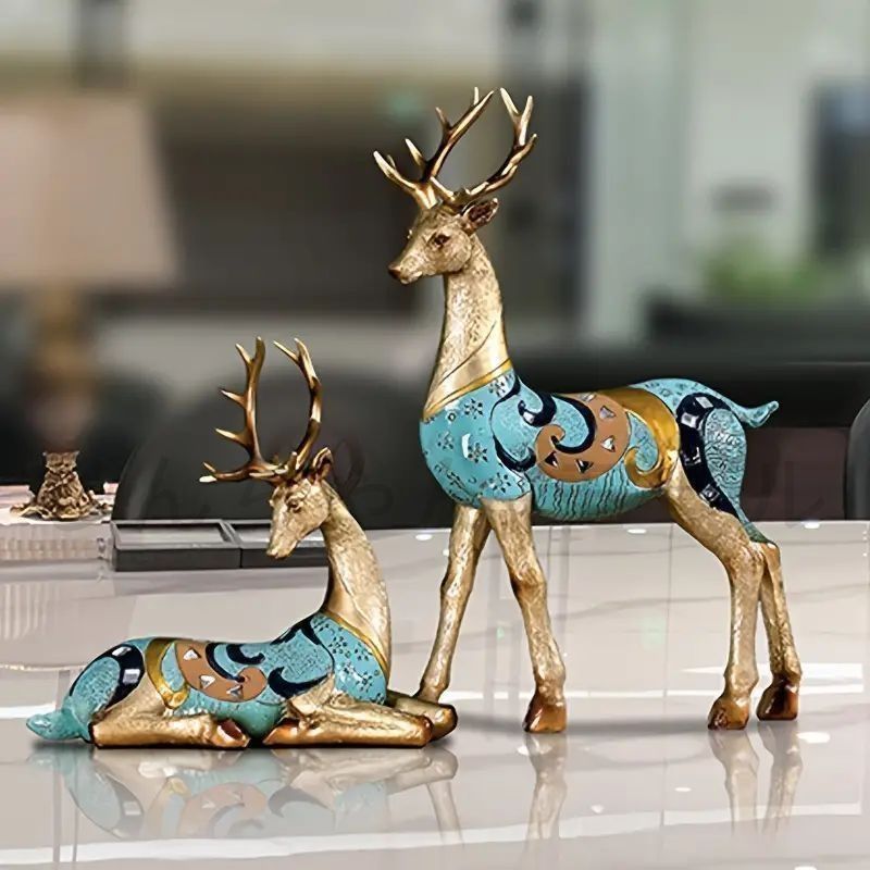 美品 インテリア雑貨 オブジェ オーナメント 置物 小物 鹿 シカ 動物