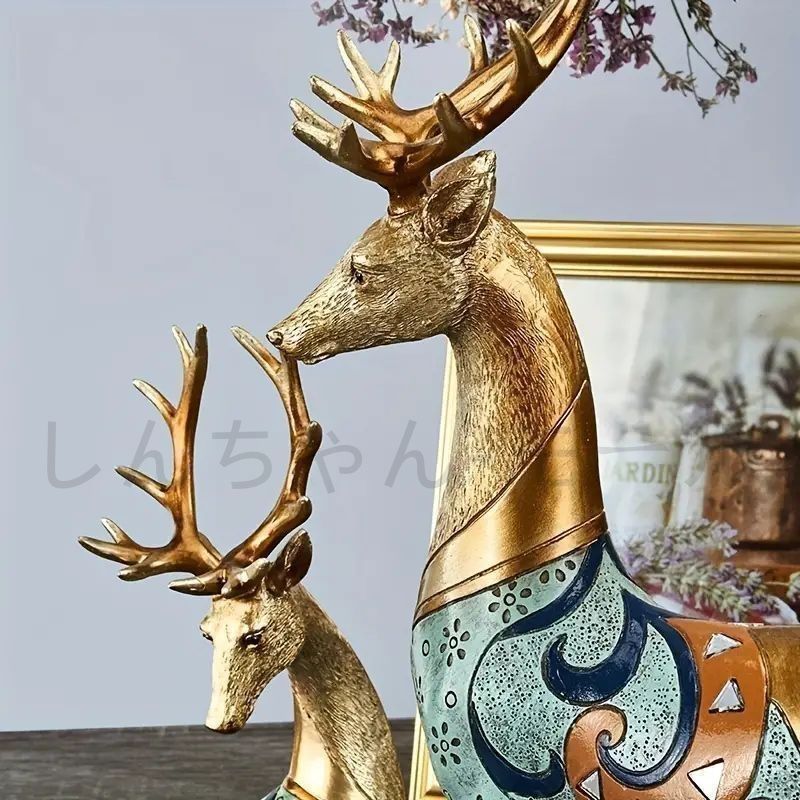 美品 インテリア雑貨 オブジェ オーナメント 置物 小物 鹿 シカ 動物