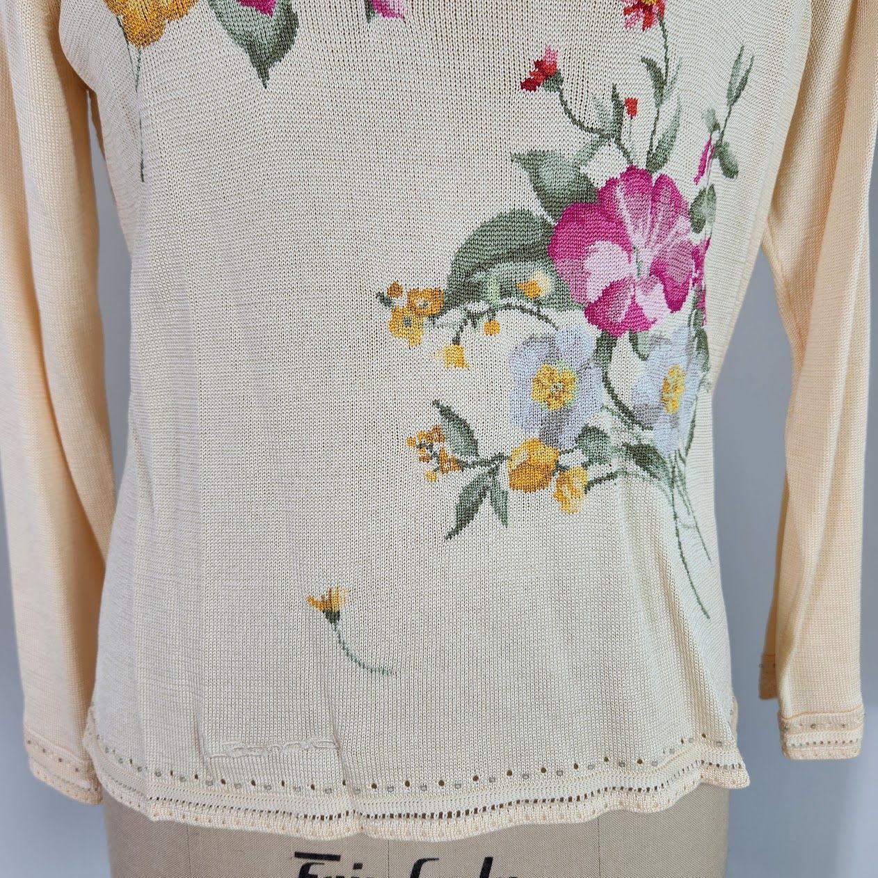 LEONARD FASHION レオナール 花柄 ニットセーター Lサイズ - メルカリ