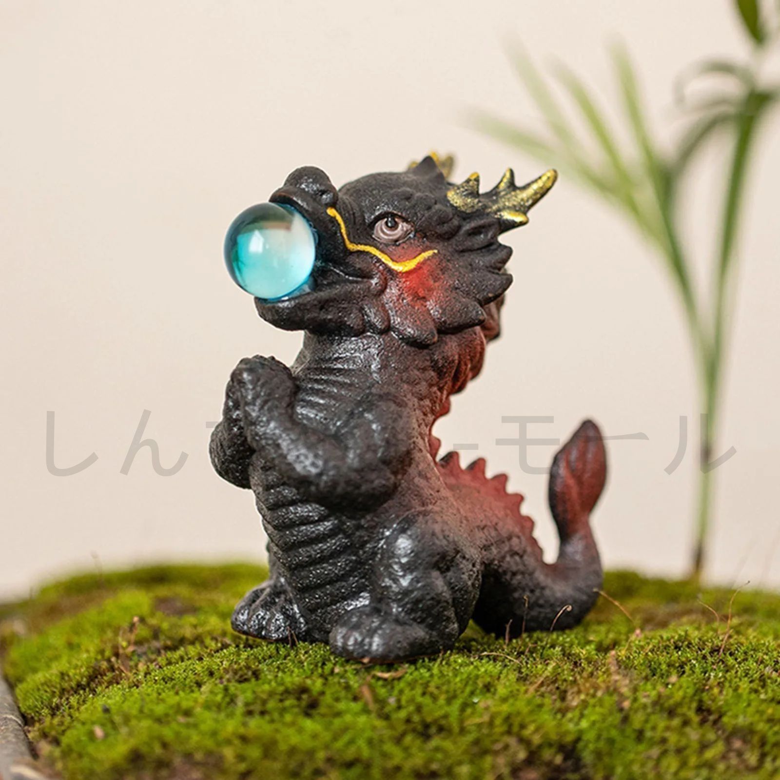 デスクトップ装飾用のセラミックドラゴン像 オーナメント ラッキーな