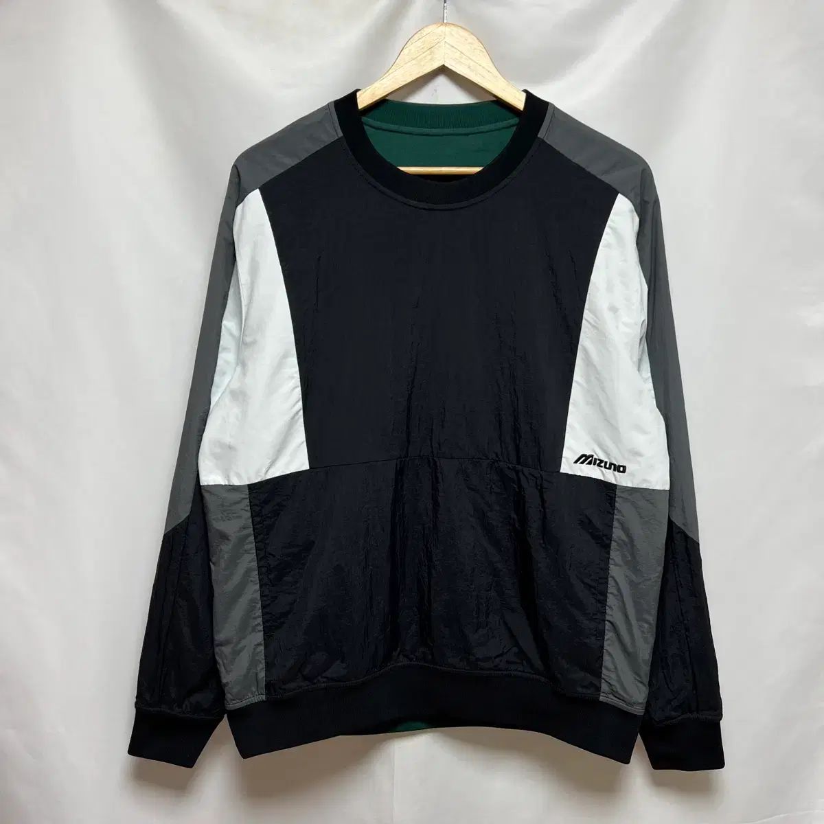 正規品/M ミズノ リバーシブル 販売済み ウーブン ブラック ウォームアップ