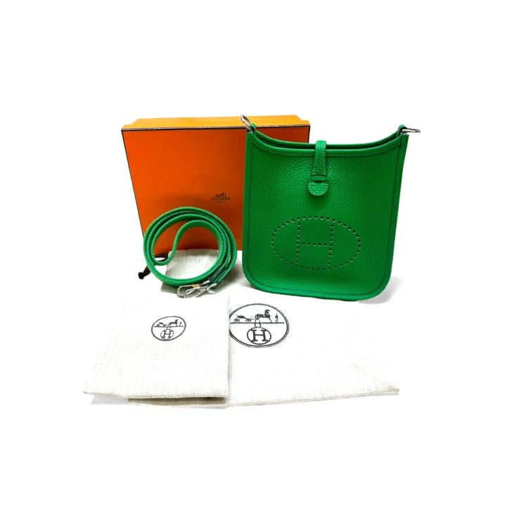 Hermes エルメス エブリンTPM トリヨンクレマンス K刻印 製 グリーン ショルダー バッグ