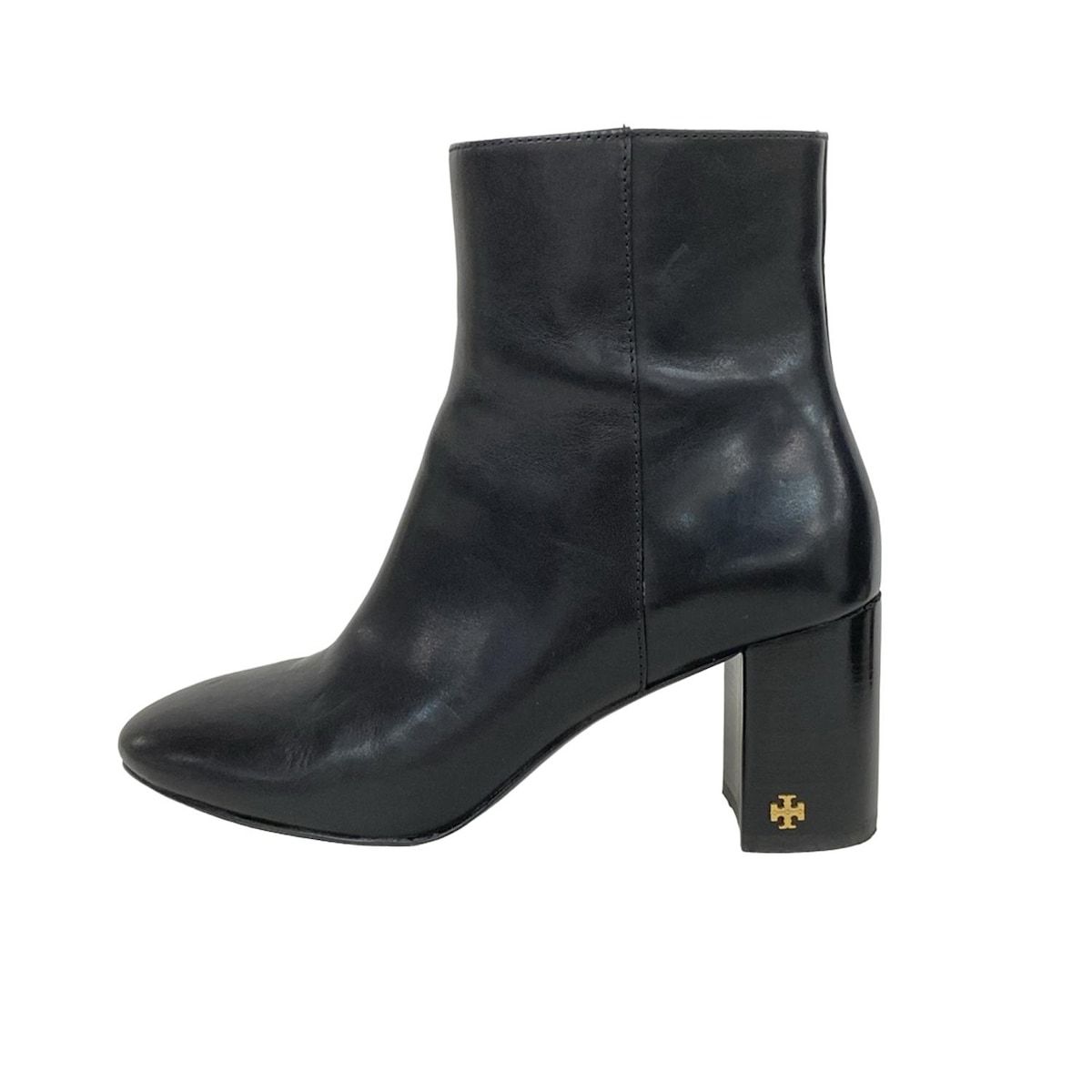 TORY BURCH トリーバーチ ショートブーツ 8 M レディース 黒 アウトソール張替済 レザー