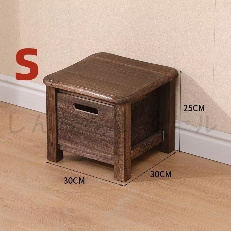 S】30*30*25cm 木製 フットベンチ ナチュラル 北欧 おしゃれ シンプル