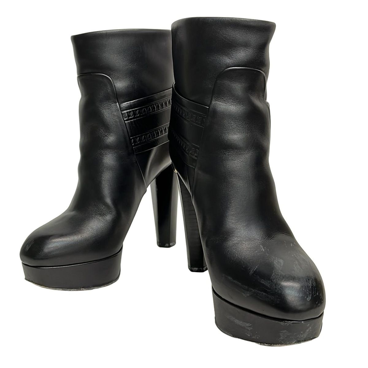 LOUIS VUITTON ルイヴィトン ショートブーツ 37 レディース - 黒 レザー