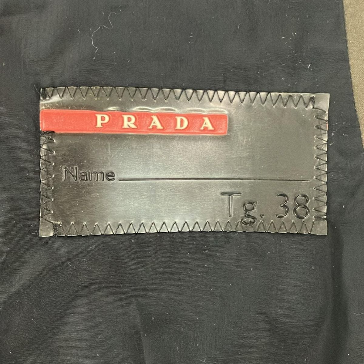 美品　プラダ スポーツ　レザージャケット　パーカー　本革　38 M カーキ系 美品 プラダ スポーツ レザージャケット パーカー 本革 38 M カーキ系