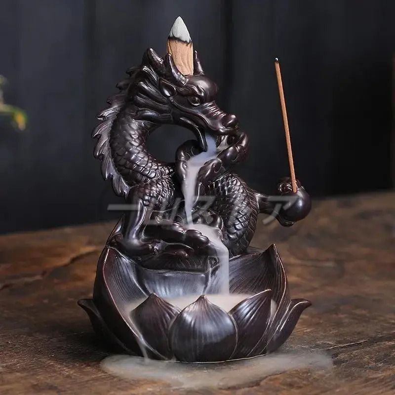 お香 お香立て 線香立て 香炉 滝香炉 ドラゴン 龍 和モダン おしゃれ