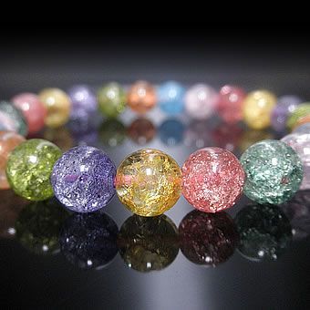 ☆ミラクル クラッシュ クリスタルブレスレット6個セット（クラック