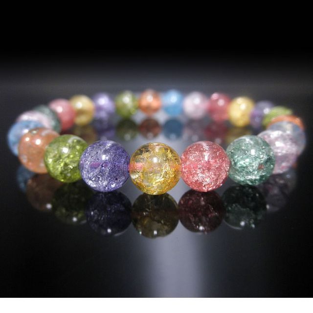 ☆ミラクル クラッシュ クリスタルブレスレット※LLサイズ：内径約