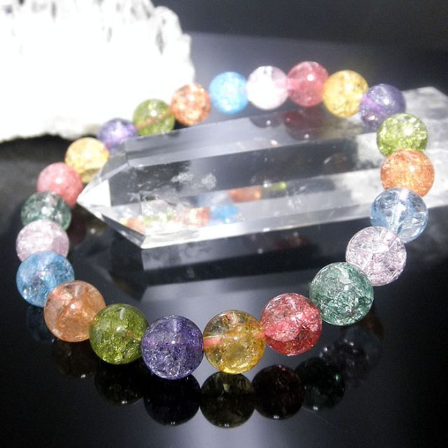 ☆ミラクル クラッシュ クリスタルブレスレット8個セット（クラック