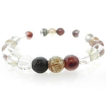 ☆がっつりミックスルチルブレスレット4個セット （福禄寿