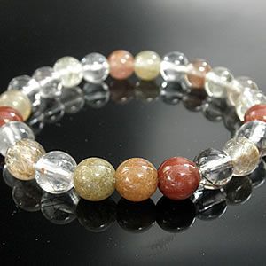 ☆がっつりミックスルチルブレスレット4個セット （福禄寿