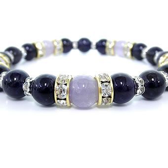 ☆ラベンダーアメジスト＆アメジストブレスレット※LLサイズ：内径約