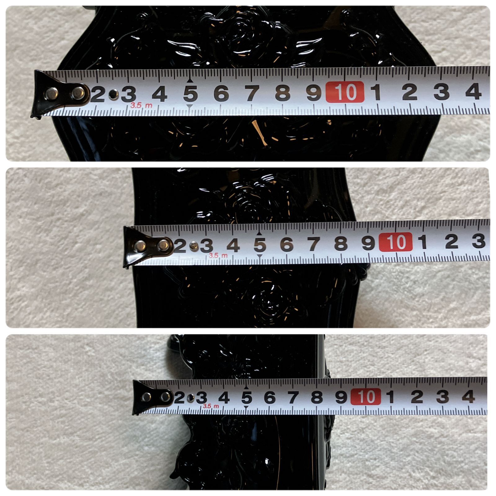 ANNA SUI アナスイ 黒 ミニジュエリーボックス ミラー付き 0249 ローズ