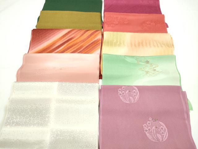 平和屋着物★和装小物　帯揚げ10枚セット　正絹　逸品　CABA9263ju 平和屋着物☆和装小物 帯揚げ10枚セット 正絹 逸品 CABA9263ju