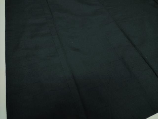 平和屋着物○男性 紬 アンサンブル 長羽織 黒地 正絹 逸品 DABA1167ps