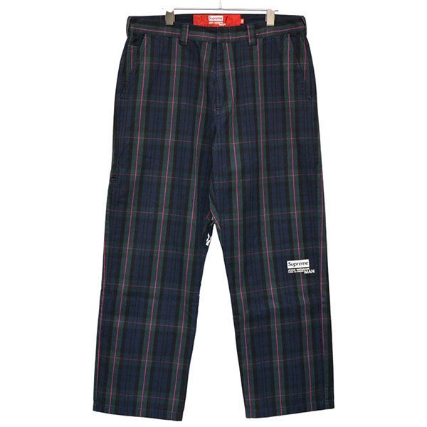 JUNYA MAN Supreme シュプリーム 2021 AW Printed Work Pant プリントワークパンツ チェックパンツ