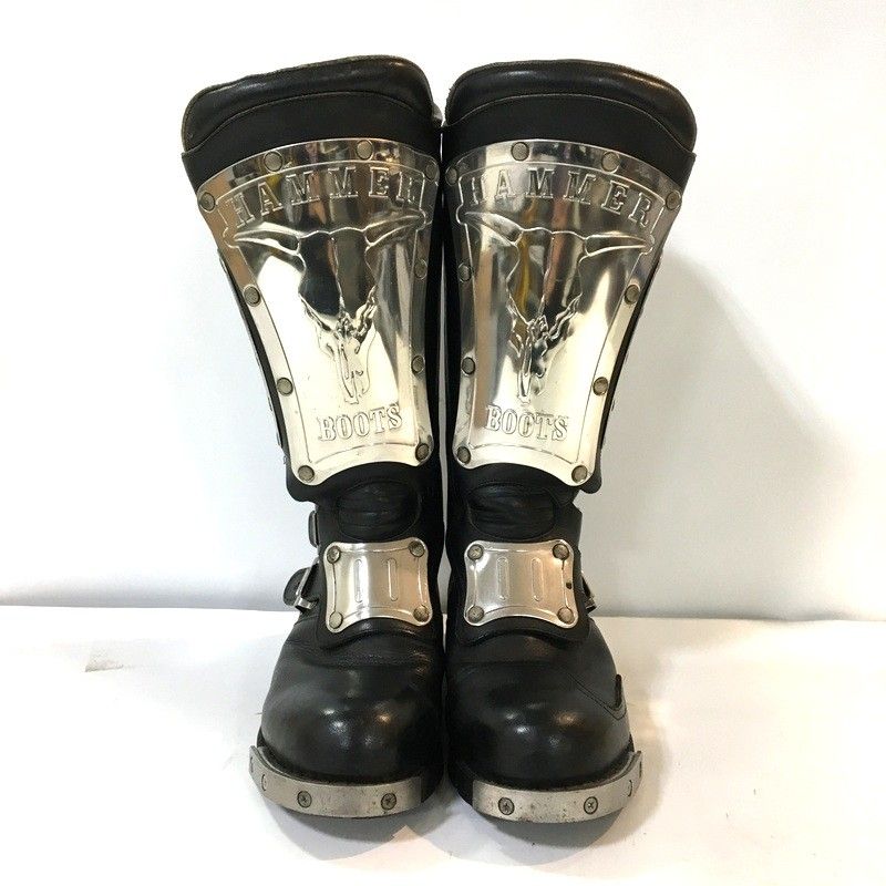 KADOYA ハンマーブーツブラックレザーバイカーブーツ Leather shoes Hammer boots | Kadoya official online shop | Hammer