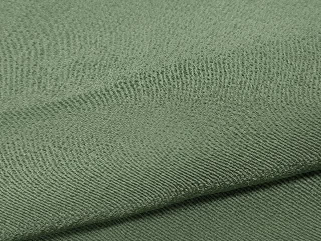  平和屋着物 上質な色無地 霞文 山葵色 正絹 ut 色無地 着物