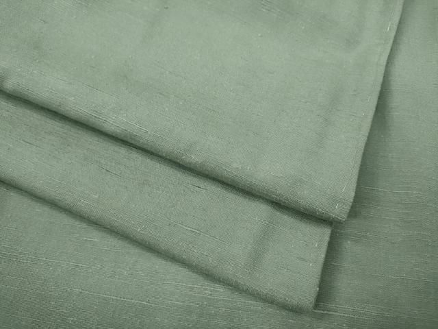 平和屋着物●結城紬 青磁鼠色 正絹 ♥ ut