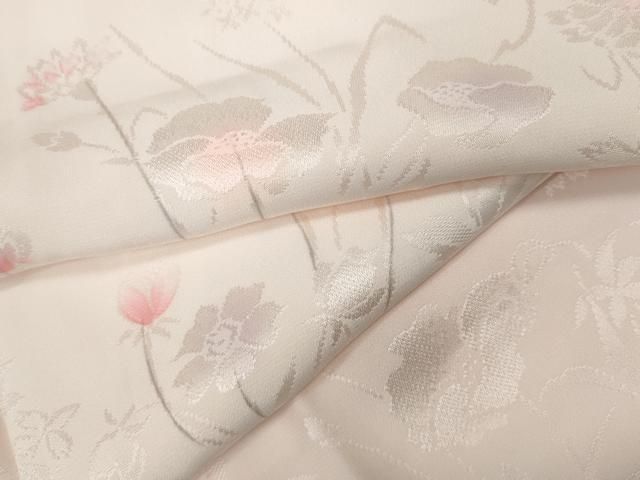 平和屋着物●長襦袢 無双仕立て 地紋起こし 草花地紋 暈し染め やまと誂製 正絹 ut