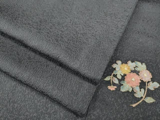 平和屋着物 上質な色無地 霞地紋 正絹 ut