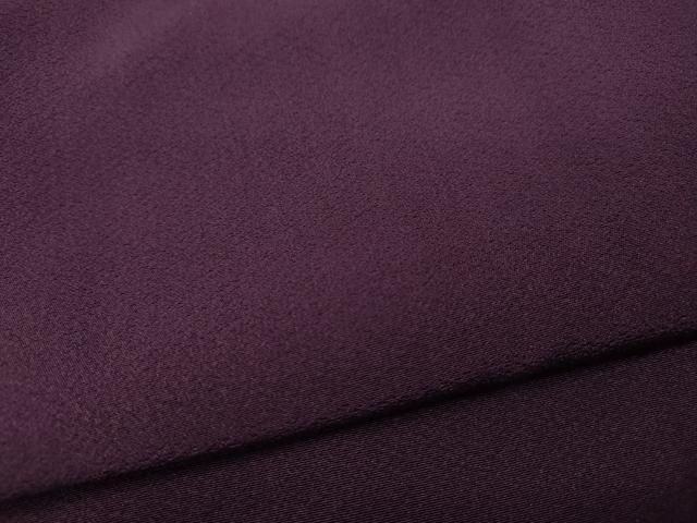 平和屋着物●上質な色無地 蒲萄色