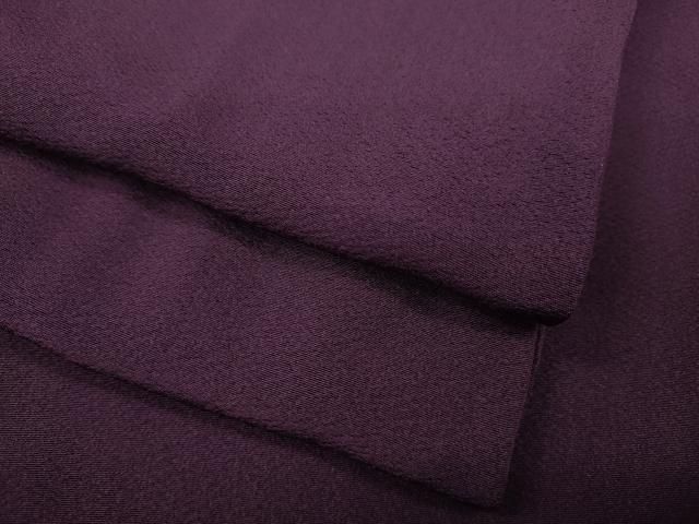平和屋着物 上質な色無地 蒲萄色 正絹 ut
