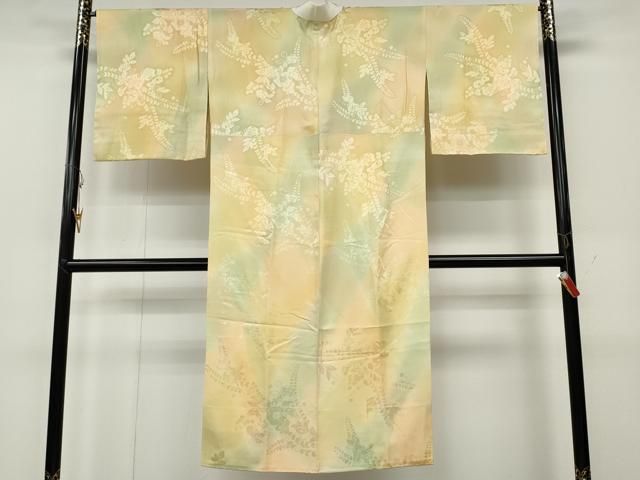 平和屋着物●長襦袢　無双仕立て　辻が花地紋　暈し染め　やまと誂製　正絹　逸品　CABA8266ut 平和屋着物○長襦袢 無双仕立て 辻が花地紋 暈し染め やまと誂製 正絹