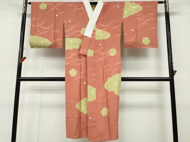  平和屋着物●長襦袢 無双仕立て 絞り 舞花文 暈し染め 正絹 ut 長襦袢 長襦袢 半襦袢