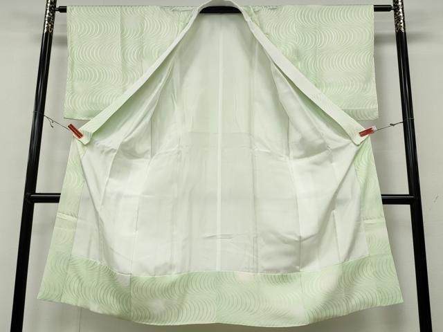 平和屋着物○長襦袢 袷 流水地紋 蛍暈し 正絹 逸品 CABA8269ut