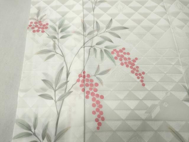 平和屋着物●長襦袢　無双仕立て　手描き　松鶴文　正絹　逸品　CABA8156ut 平和屋着物○長襦袢 無双仕立て 手描き 南天文 正絹 逸品 CABA8272ut