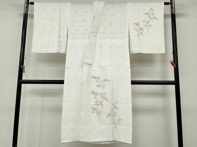 平和屋着物 長襦袢 無双仕立て 手描き 南天文 正絹 ut