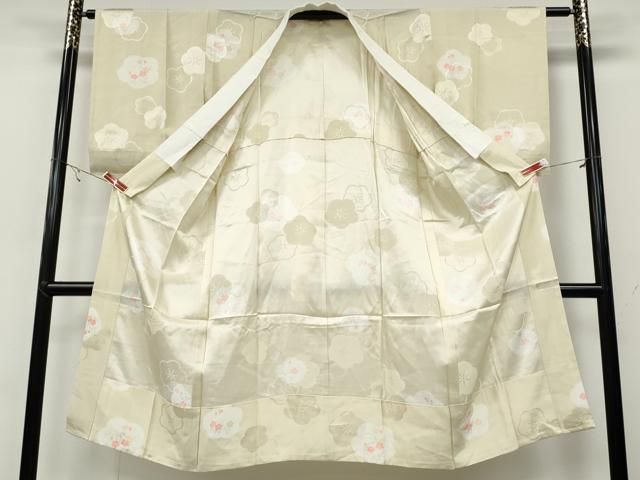  平和屋着物●長襦袢 無双仕立て 舞花文 正絹 ut 長襦袢 長襦袢 半襦袢