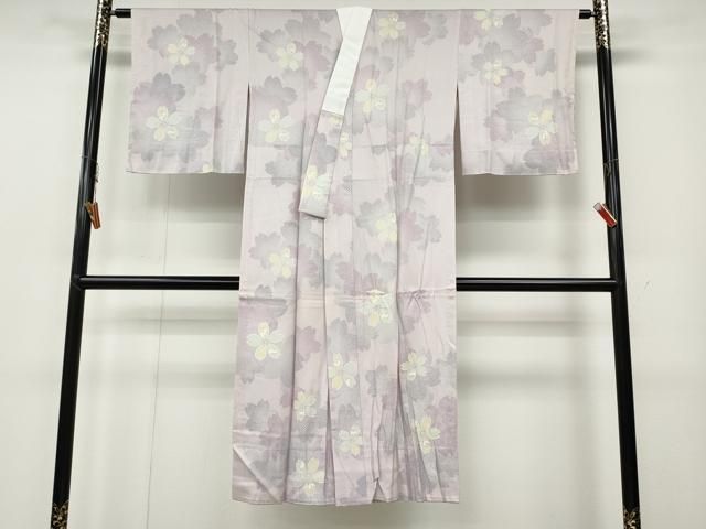 平和屋着物●長襦袢 無双仕立て 舞桜兎文 正絹 ut