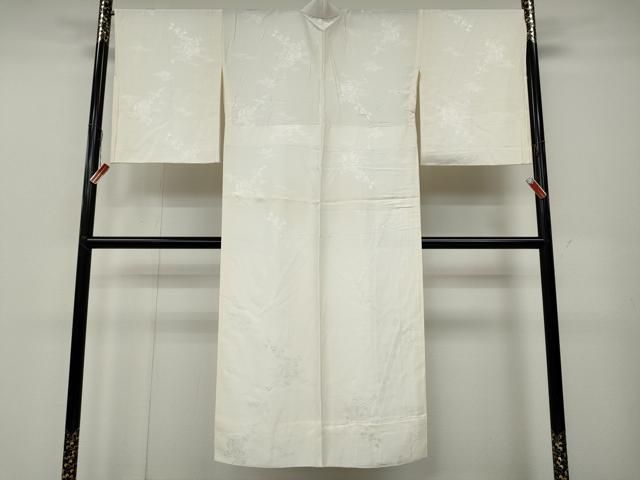  平和屋着物 長襦袢 無双仕立て 立波花車地紋 正絹 ut 長襦袢 長襦袢 半襦袢